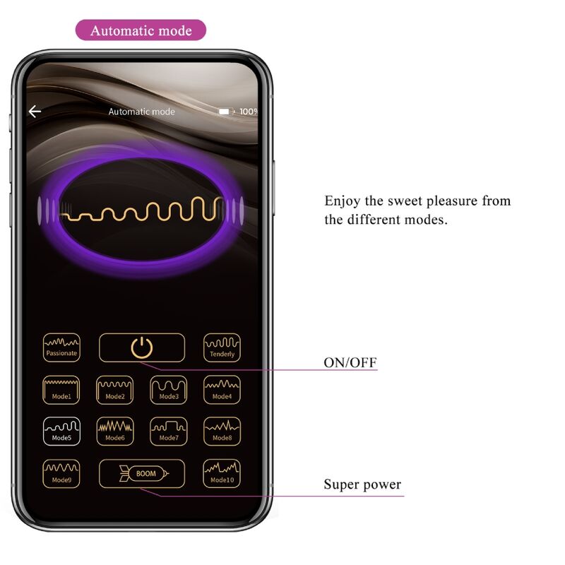 Pretty Love Bottom Pretty Love - Nymph Vibrating Egg App Controlled Lila