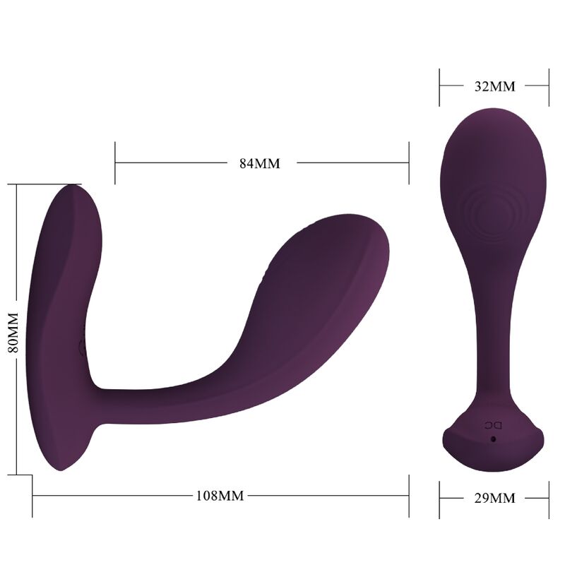 Pretty Love Flirtation Pretty Love - Baird G-Spot 12 Vibrations Rechargeable Lila App