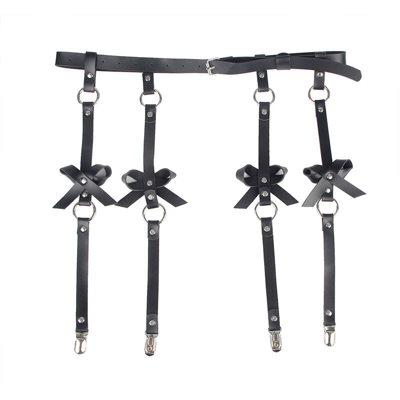Subblime Fetish Subblime - Leather Chainleg Harness Black One Size