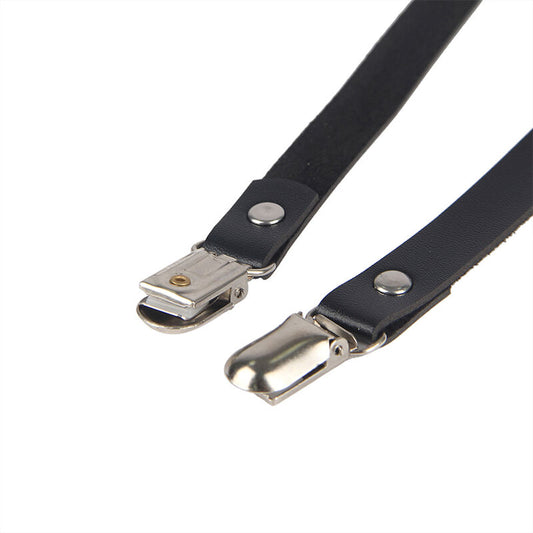 Subblime Fetish Subblime - Leather Chainleg Harness Black One Size