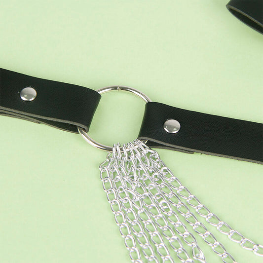Subblime Fetish Subblime - Leather Chainbelt Black One Size