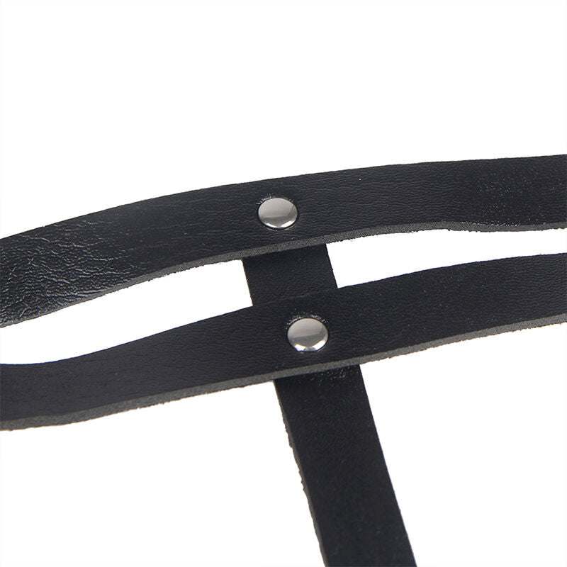 Subblime Fetish Subblime - Leather Ring Chainbelt Black One Size