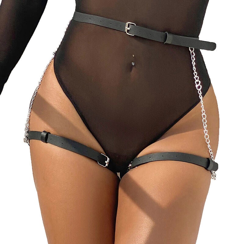 Subblime Fetish Subblime - Leather Belt Harness Black One Size