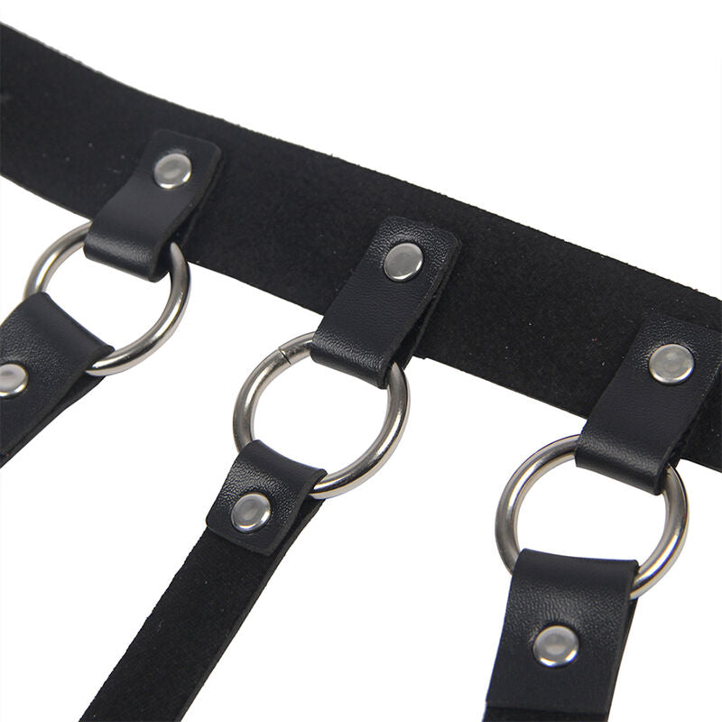 Subblime Fetish Subblime - Chest Harness With Big Ring Chains One Size