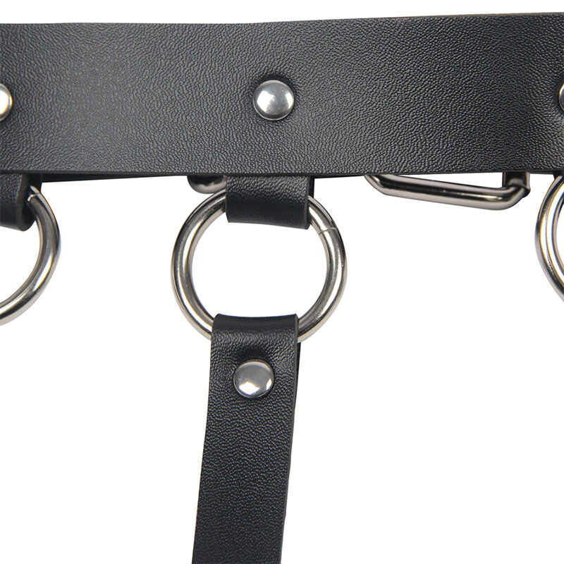 Subblime Fetish Subblime - Chest Harness With Big Ring Chains One Size