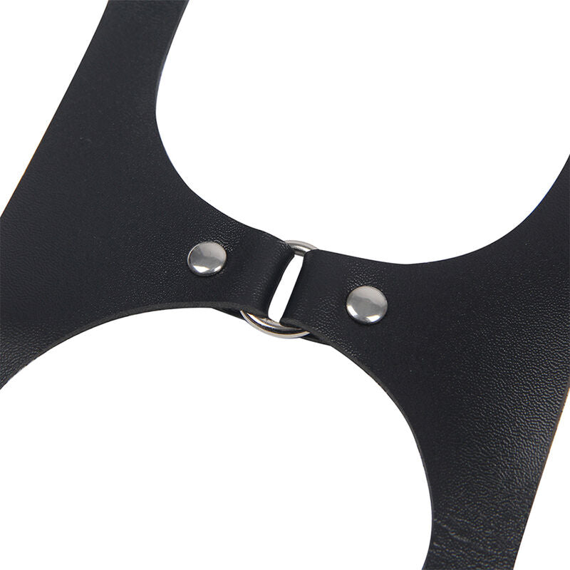 Subblime Fetish Subblime - Full Body Harness With Leather Buckles Black One Size