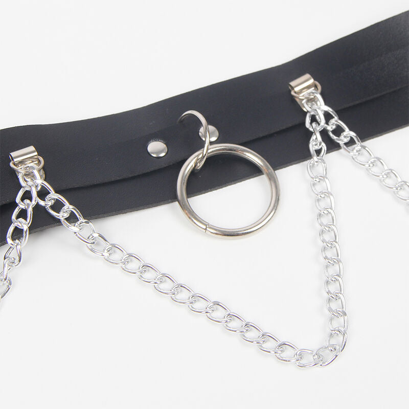 Subblime Fetish Subblime - Belt And Garter Harness With Rings And Chaindetail One Size