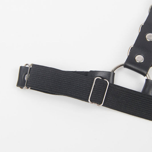 Subblime Fetish Subblime - Belt And Garter Harness With Rings And Chaindetail One Size