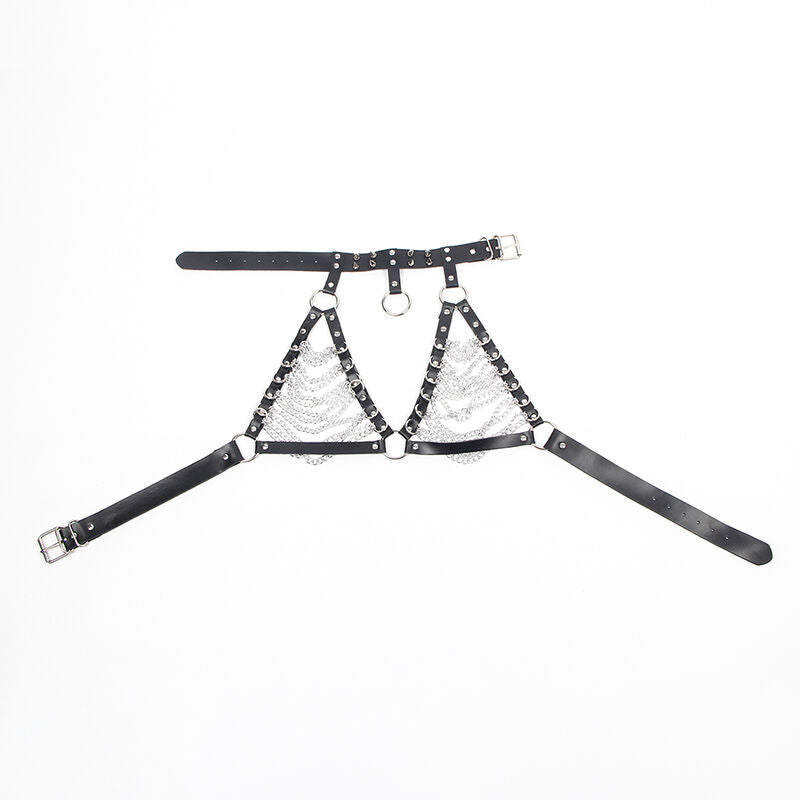 Subblime Fetish Subblime - Harness Bra And Necklace With Chains One Size