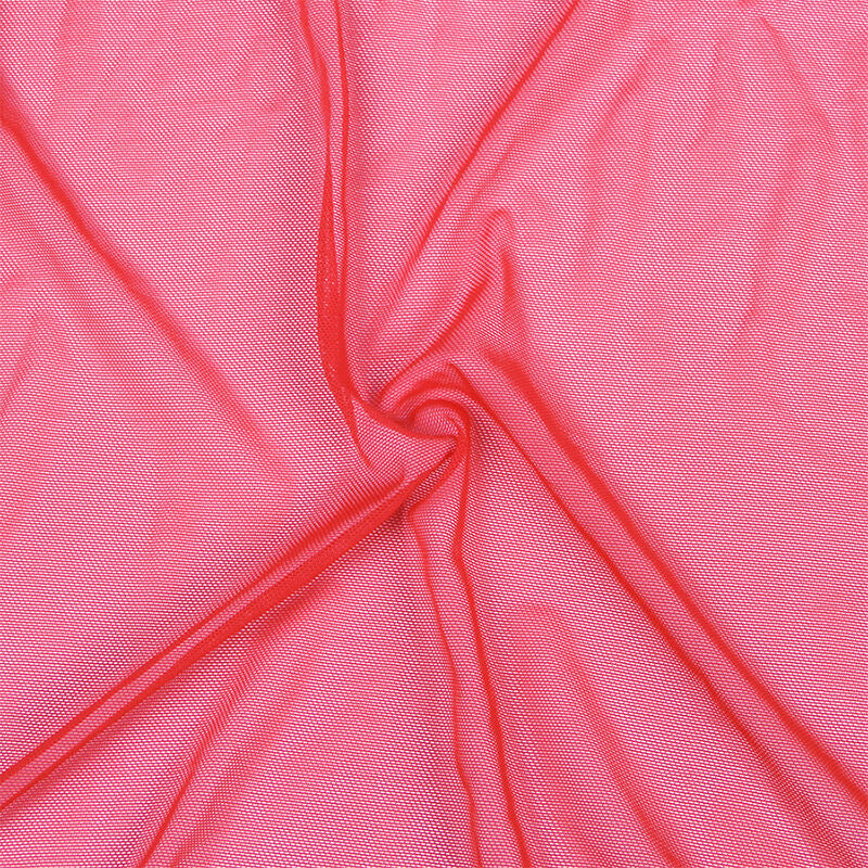 Subblime Babydolls Subblime - Bata Tela Transparente Detalle Encaje Rojo S/M