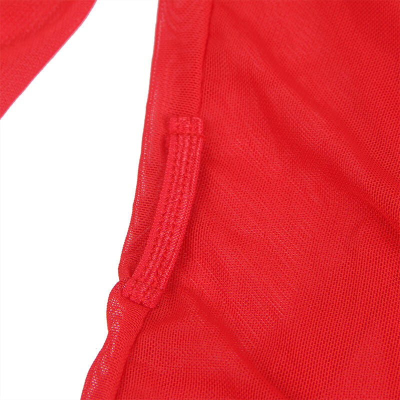 Subblime Babydolls Subblime - Bata Tela Transparente Detalle Encaje Rojo S/M