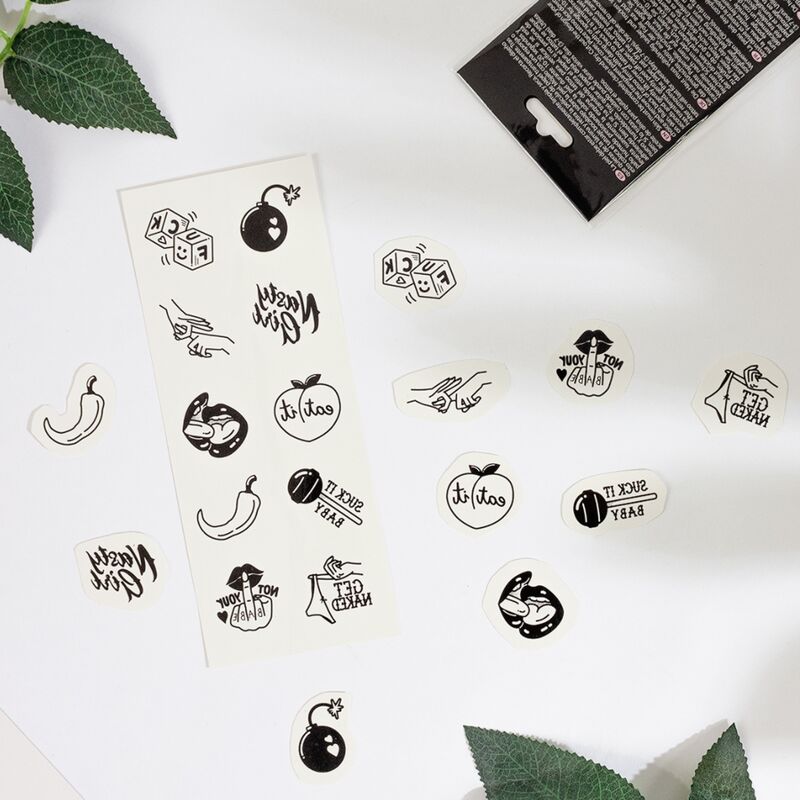 Secretplay Secret Play - Set Of 10 Spicy Collection Temporary Tattoos