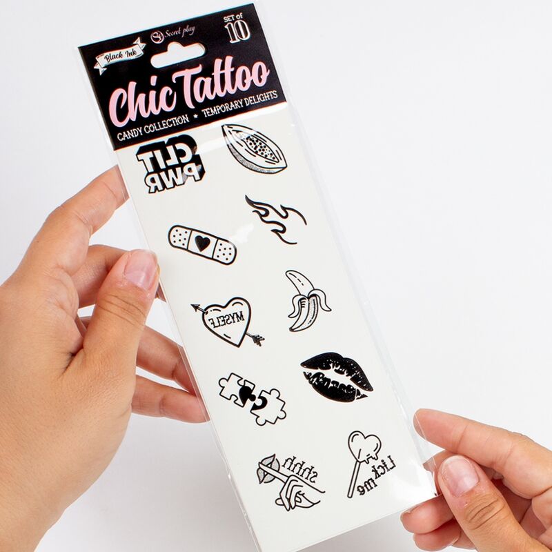 Secretplay Secret Play - Set Of 10 Candy Collection Temporary Tattoos