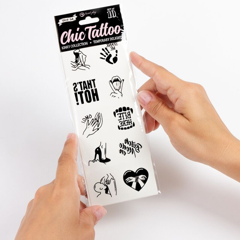Secretplay Secret Play - Set Of 10 Temporary Tattoos Kinky Collection
