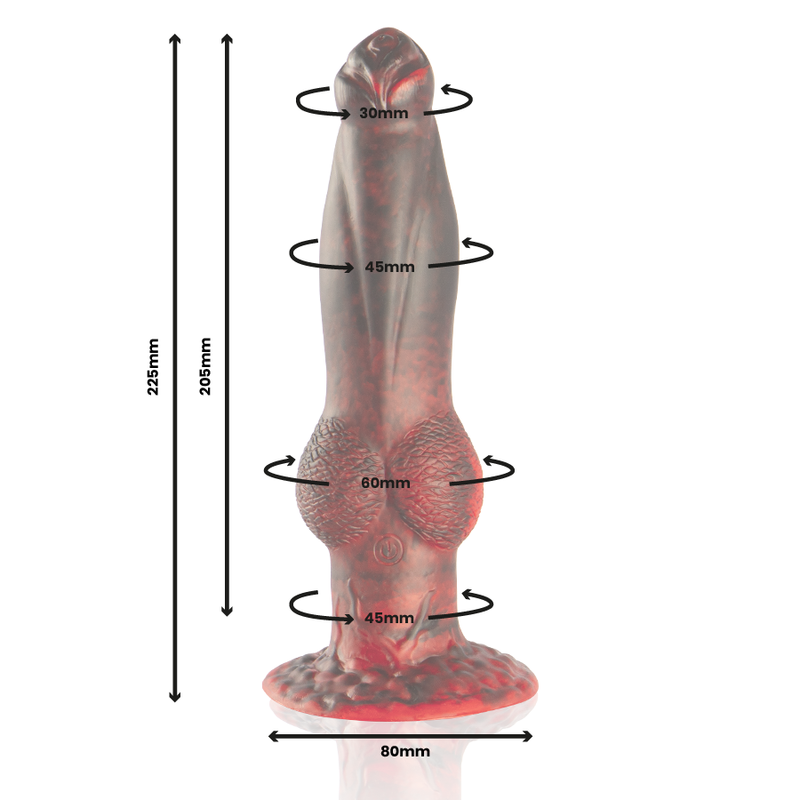 Epic Prometheus Dildo Titan In Flames Rechargeable Remote Control