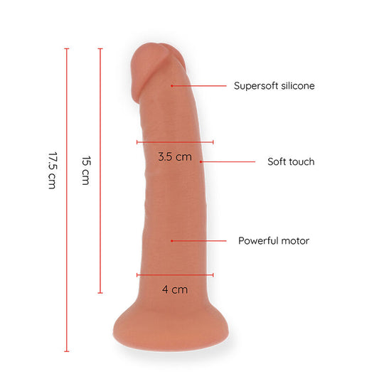 Oninder Small Bogotá Vibrator Dildo 9 Speeds Natural 17.5 Cm -O- 4 Cm - Free App
