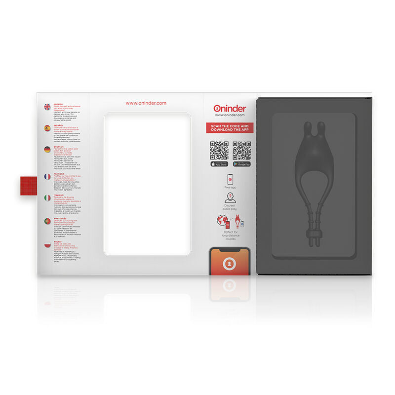Oninder Pampa Rechargeable Adjustable Vibrator Ring With Clitoris Stimulator 10 Speed - Free App