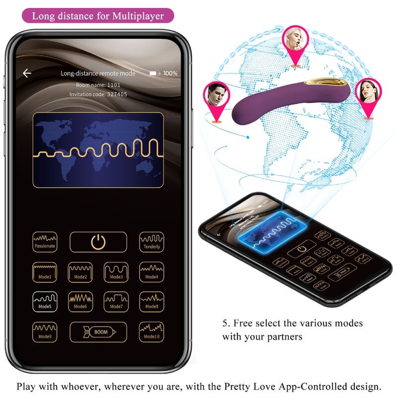 Pretty Love Smart Pretty Love - Ethan Rechargeable Vibrator Lila