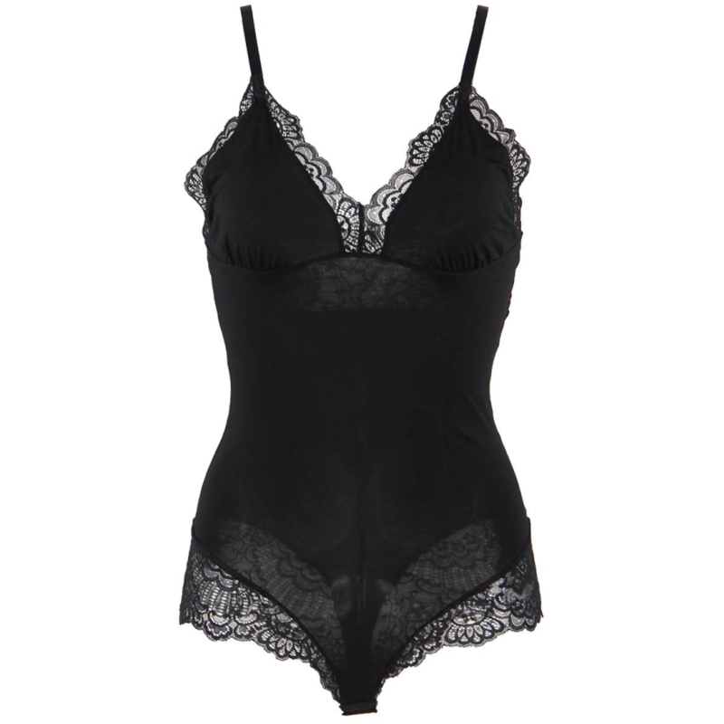 Subblime Bodies Subblime - Black Floral Lace Detail Teddy L/Xl