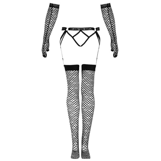 Livco Corsetti Sets Livco Corsetti Fashion - Nemalia Set Liguero + Medias + Guantes Negro