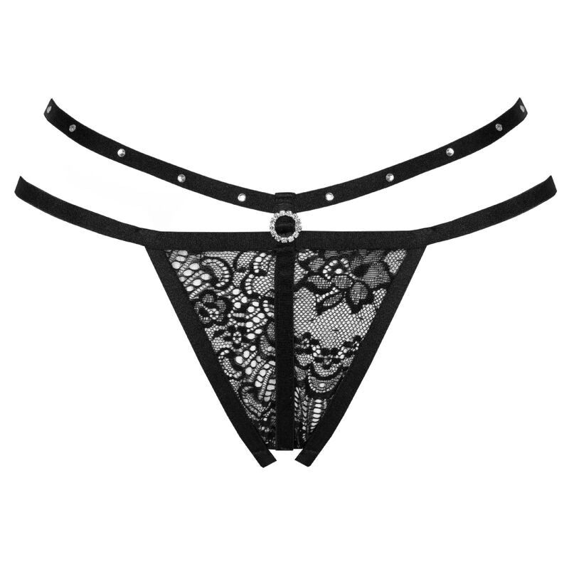 Livco Corsetti Panties Livco Corsetti Fashion - Nomade Tanga Crotchless Negro