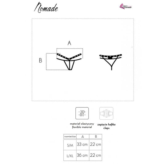 Livco Corsetti Panties Livco Corsetti Fashion - Nomade Tanga Crotchless Negro