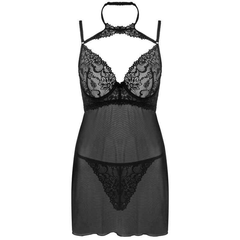 Livco Corsetti Sets Livco Corsetti Fashion - Binella Set Babydoll + Tanga Negro