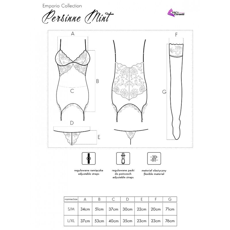 Livco Corsetti Sets Livco Corsetti Fashion - Persinne Mit Emporio Set Corset + Panty + Medias