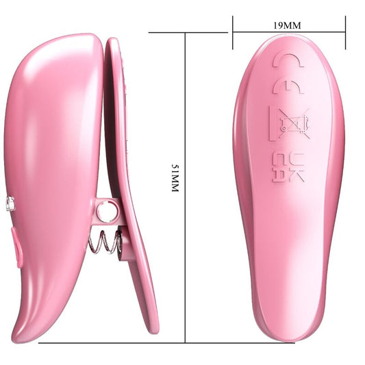 Pretty Love Flirtation Pretty Love - Leaf Vibrating Nipple Clamps Pink