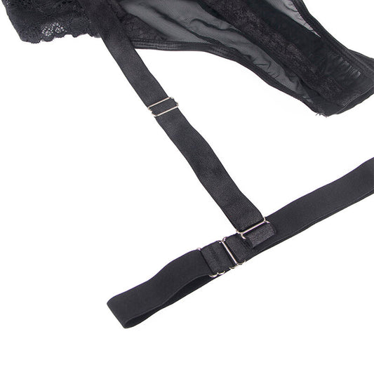 Subblime Bodies Subblime - Teddy Con Liguero Detalle Tiras Pecho Negro S/M