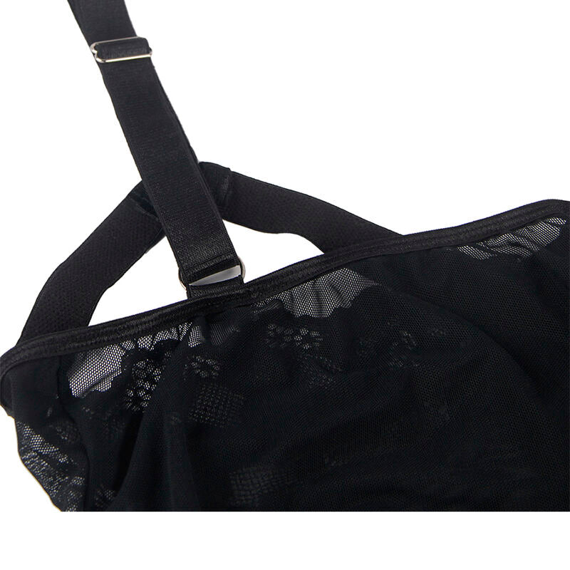 Subblime Bodies Subblime - Teddy Con Liguero Detalle Tiras Pecho Negro S/M