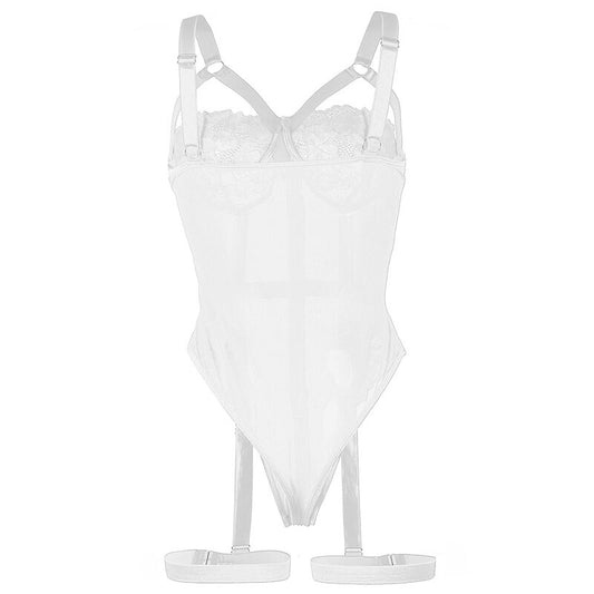 Subblime Bodies Subblime - Teddy Con Liguero Detalle Tiras Pecho Blanco S/M