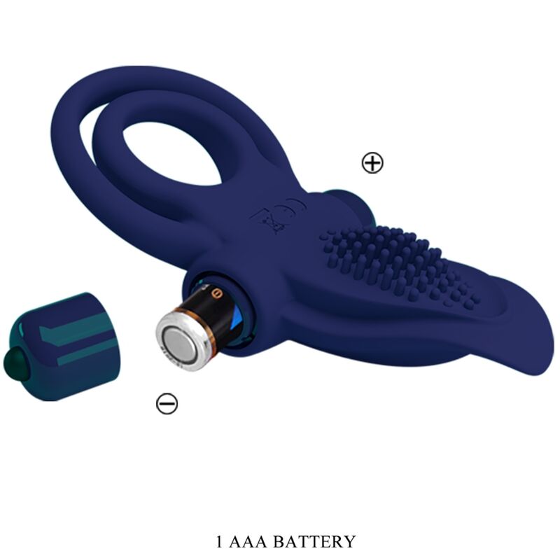Pretty Love Male Pretty Love - Bronson Double Ring With Vibration Blue