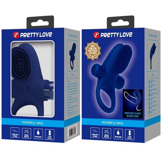 Pretty Love Male Pretty Love - Palle Ring With Vibration Blue