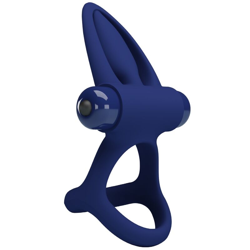 Pretty Love Male Pretty Love - Mat Double Ring With Vibration & Stimulator Blue