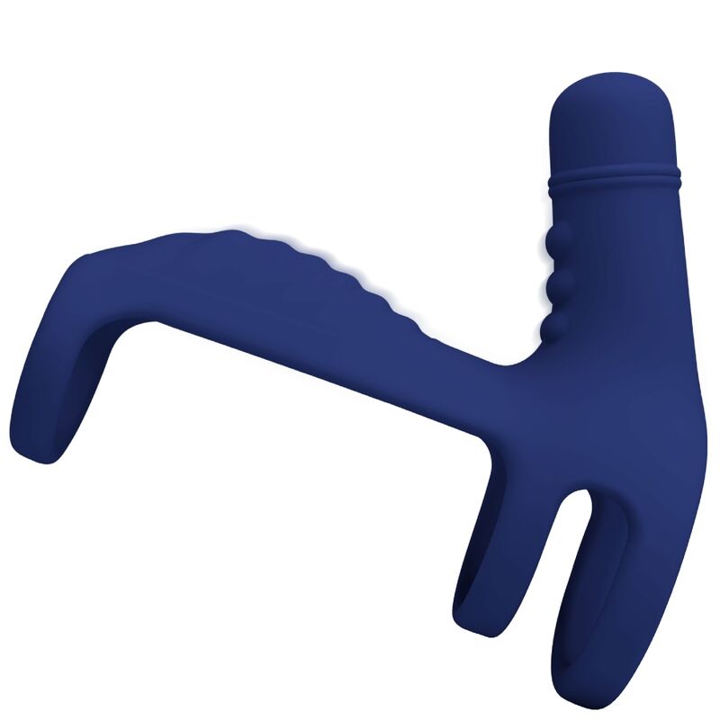 Pretty Love Male Pretty Love - Elish Vibrating Ring With Extension Blue