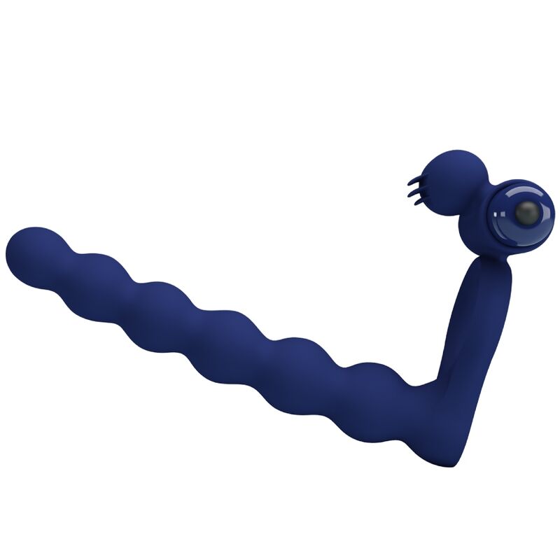 Pretty Love Male Pretty Love - Ajmal Vibrating Ring With Plug Blue