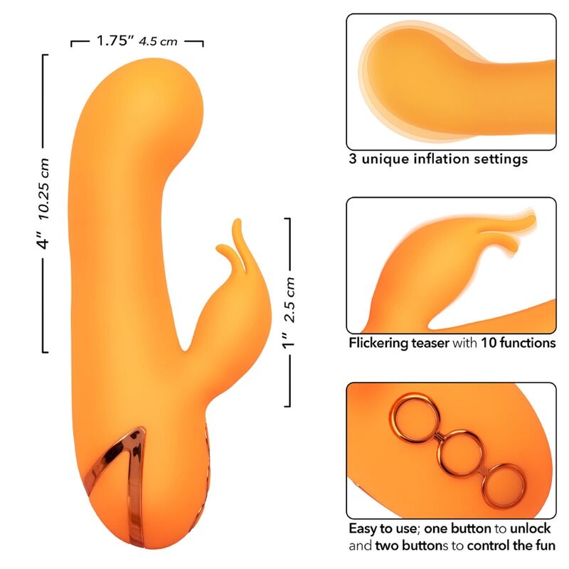 Calexotics Montecito Muse Vibrator Rabbit Orange By California Dreaming