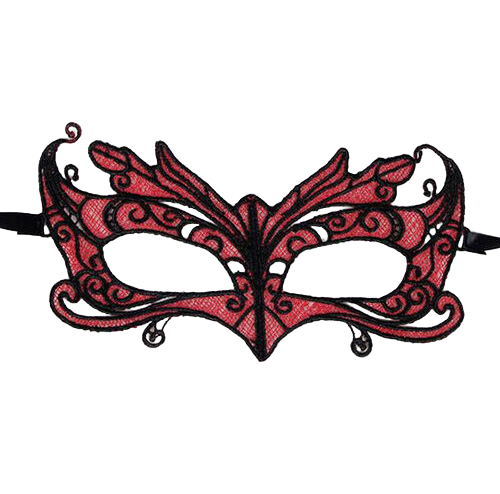 Queen Lingerie Lace Mask With Red Details