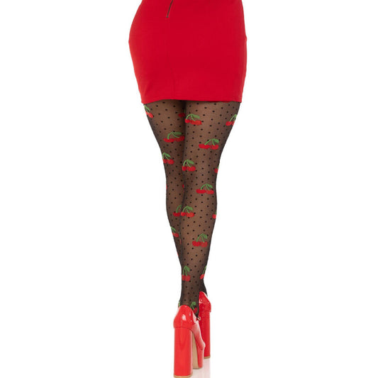 Leg Avenue Hosiery Leg Avenue - Black Cherry Moles Stockings