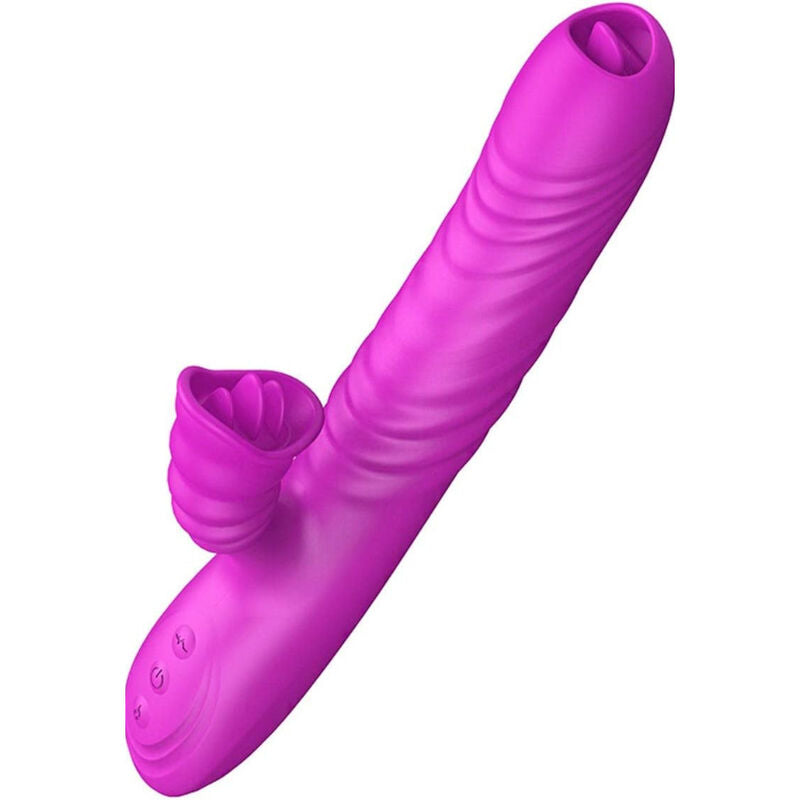 Armony Vibrators Armony - Angelia Multifunction Vibrator Double Tongue Violet Heat Effect