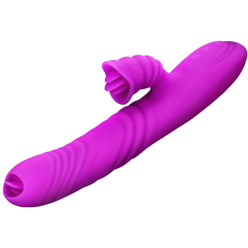 Armony Vibrators Armony - Angelia Multifunction Vibrator Double Tongue Violet Heat Effect