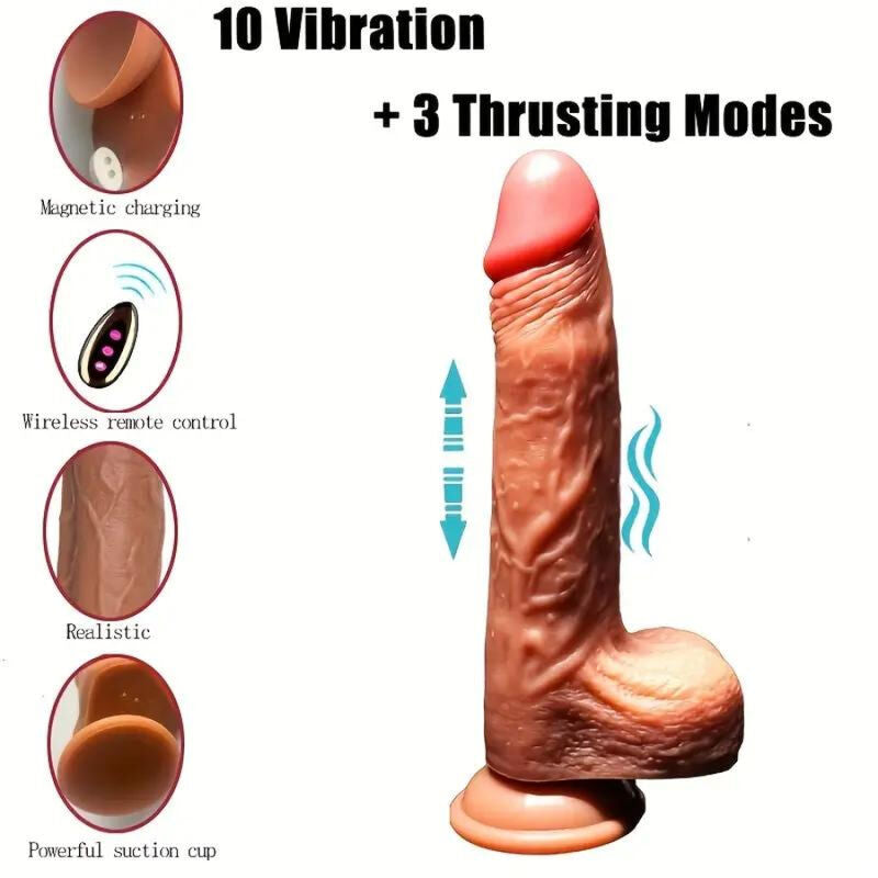 Armony Vibrators Armony - Realistic Dildo Vibrator & Thrusting Remote Control 22.5 Cm