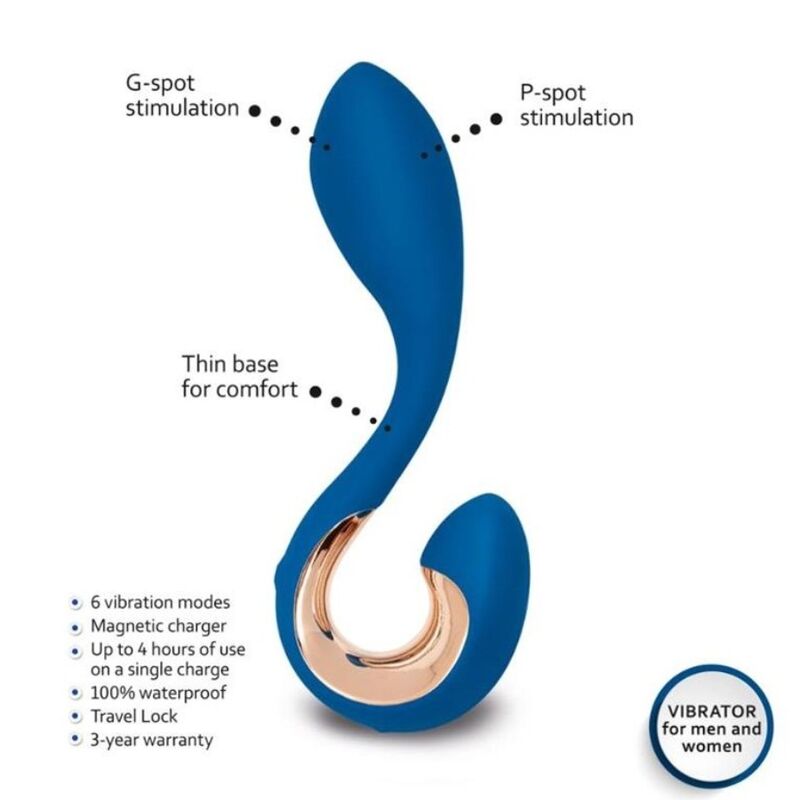 G-Vibe Gpop 2 G And P Point Vibrator Indigo Blue
