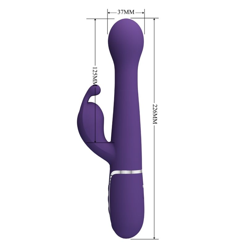 Pretty Love Flirtation Pretty Love - Dejon Rabbit Vibrator 3 In 1 Multifunction Purple