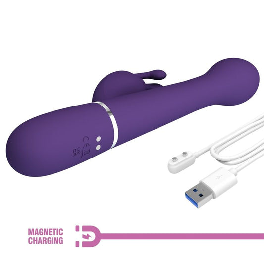 Pretty Love Flirtation Pretty Love - Dejon Rabbit Vibrator 3 In 1 Multifunction Purple