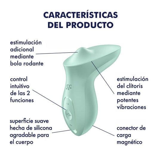 Satisfyer Vibrator Satisfyer - Exciterrr Lay-On Clitoris Mint Vibrator
