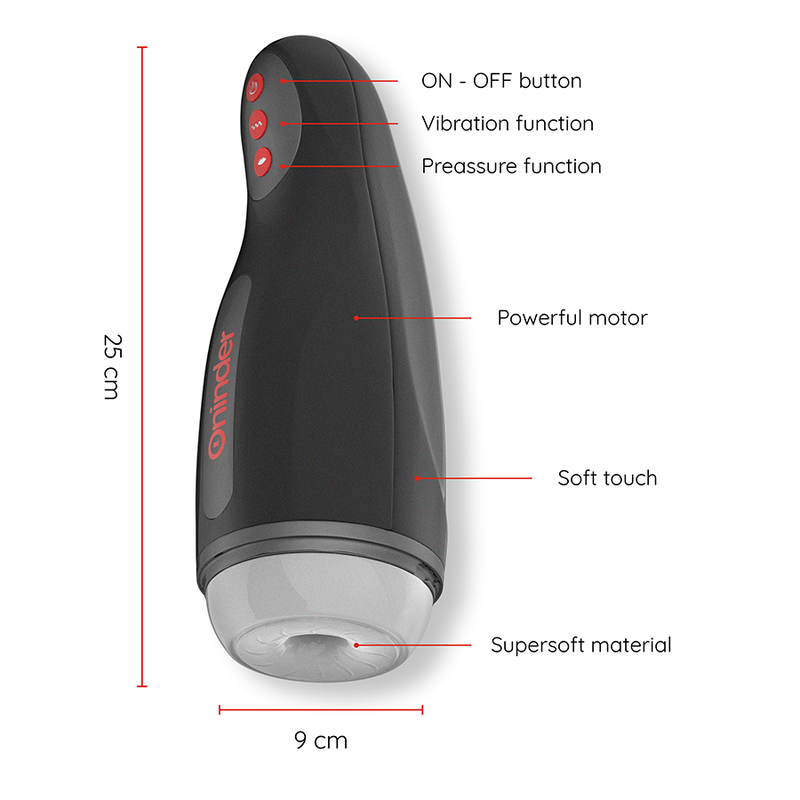 Oninder Seoul Rechargeable Male Masturbator 10 Speed - Free App