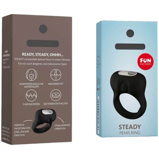 Fun Factory Steady Vibration Cock Ring Black