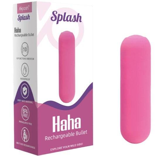 Armony Stimulators Armony - Splash Haha Vibrator Bullet Silicone 10 Vibrations 75 X 19 Cm Pink